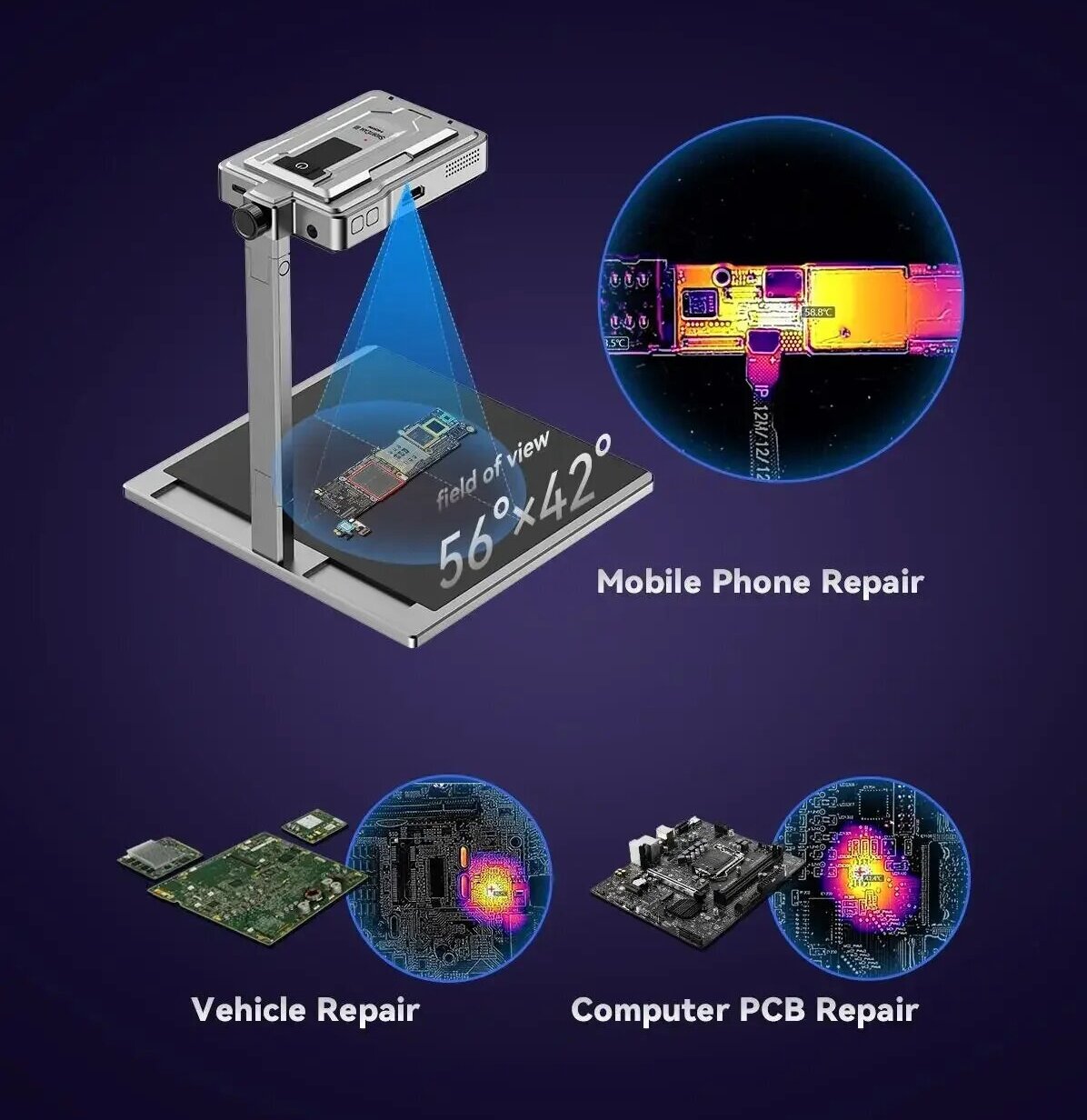 Pcb Short Circuit Thermal Diagnostics - Langchi shortcam iii 4k equipamento de