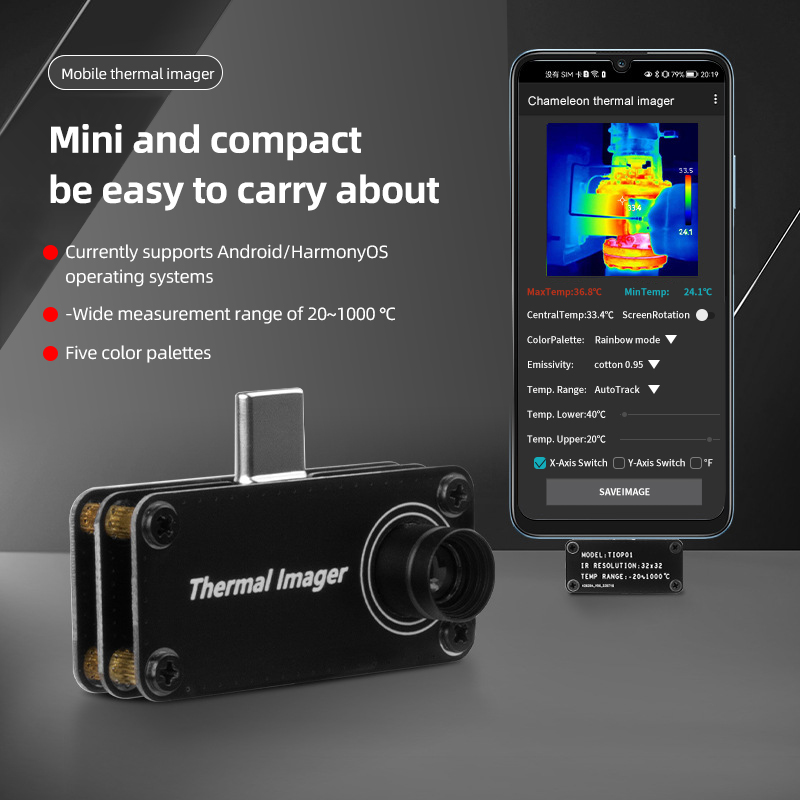 Tiop01 Thermal Camera - TIOP01 Termovisor Visão Noturna Câmera de