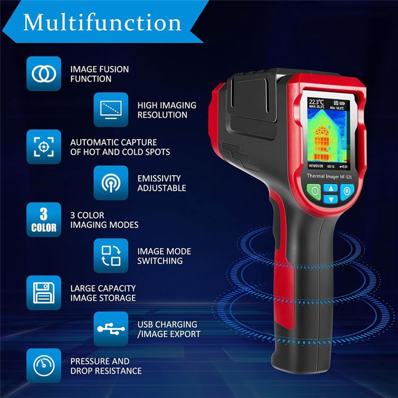 Nova Câmera Térmica Portátil S - Nf 521 Thermal Imaging Camera avaliação e preço