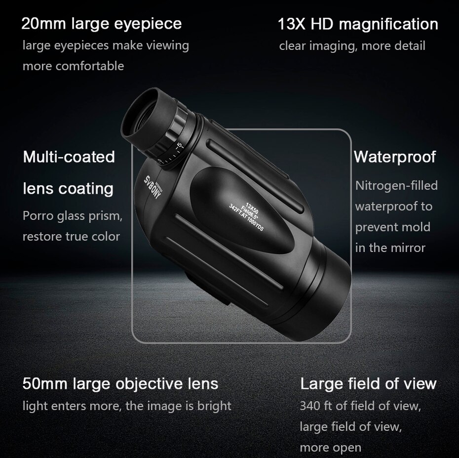 Svbony Telescópio SV49 Monocul - Hunting Thermal Imaging Scope avaliação e preço
